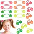 16pc Large Elastic Hair Ties with Balls,Colored Elastic Hair Bands for