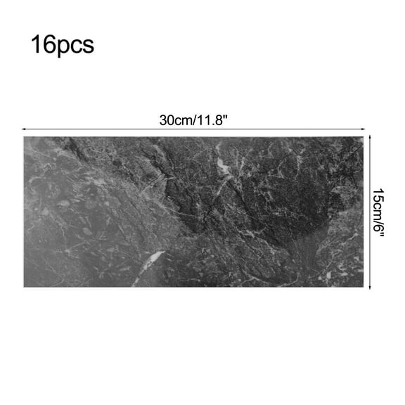 16pc Marble Tiles for DIY Décor On Kitchen Home Wall Bathroom