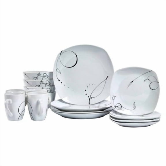 16pc Porcelain Pescara Dinnerware Set