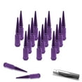 thumbnail image 1 of 16pc Premium Purple SPIKED 9/16-18 Extended Lug Nuts 4.4" OFF-ROAD SPIKE Metal Lugz Nut w/Key, 1 of 3