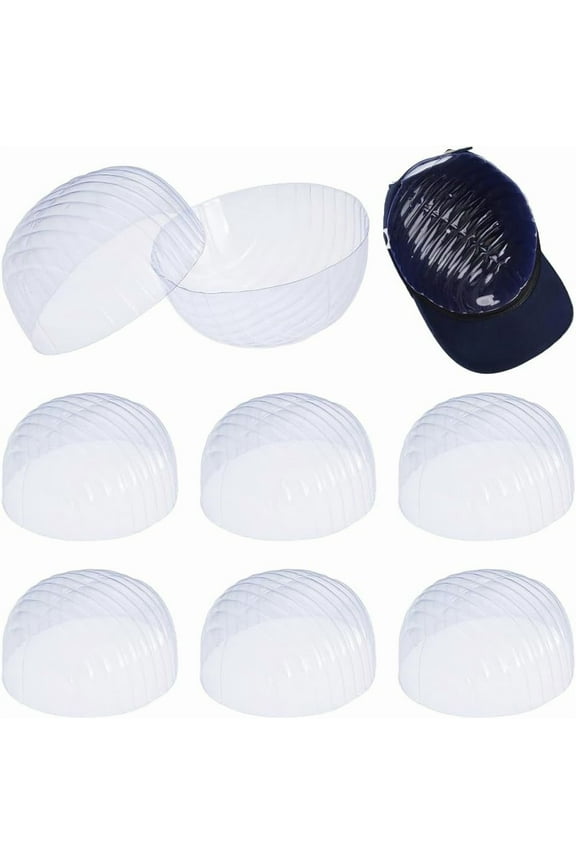 16pcs 16pcs Hat Shaper Inserts for Baseball Caps 7.48x7.67inch Plastic Clear Half Hat Stay Hat Shaper Hat Support Portable Baseball Cap Holder for Shop Living Room Display