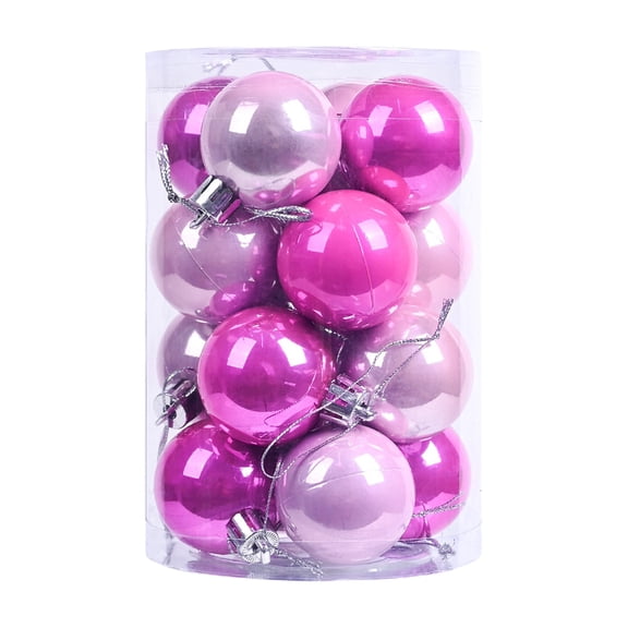 16pcs 2.36In Christmas Tree Ball Ornaments,Shatterproof Bright Pearlescent Hanging Bulbs Pendants for Christmas Tree Porch Lawn Yard Holiday Fireplace Decorations for Xmas Birthday Home Party