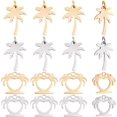 thumbnail image 1 of 16pcs 2 Styles 2 Colors Coconut Tree Charms Stainless Steel Coconut Palm Charms with Jump Rings Stamping Blank Tree Charms Beach Style Pendants for DIY Jewelry Making Hole:1.5mm, 1 of 5