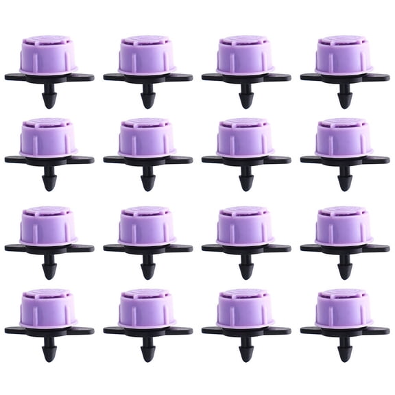 16pcs Adjustable Irrigation Dripper Sprinkler 1/4 Inch Emitter Gushing Dripper
