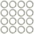 thumbnail image 1 of 16pcs Alloy Rhinestone Spring Gate Rings Ring Platinum 25x4.5mm, 1 of 7