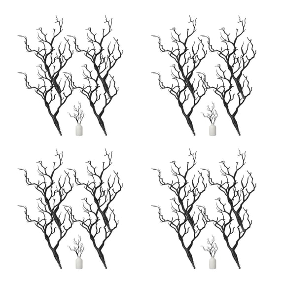 16pcs Artificial Antler Dried Tree Branches 13.78'' Art Witch Antler Branch Decorative Plant Twigs Plastic Dry Branches Decor