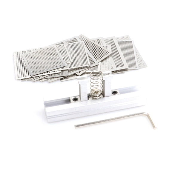 16pcs BGA General Template Universal Direct Heated Stencils for SMT SMD Chip Rpair and Easy Support