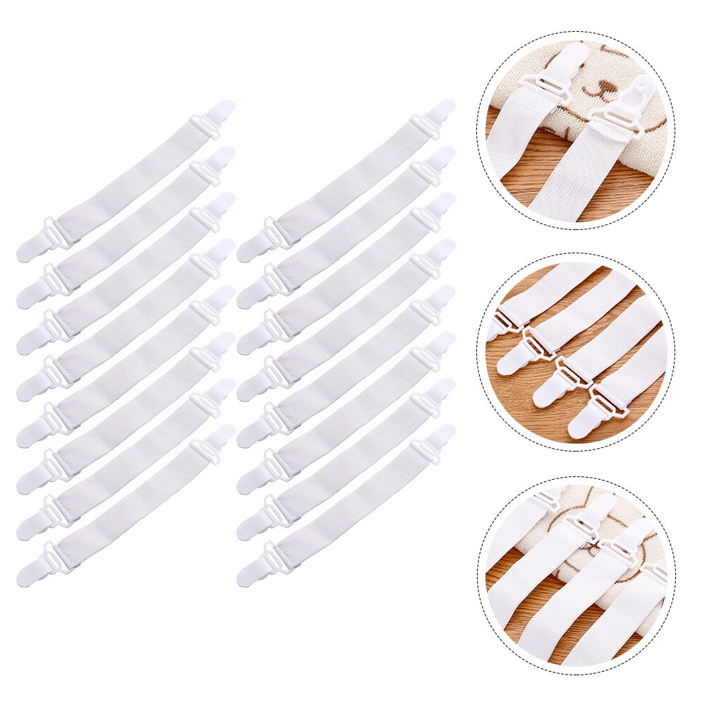 16pcs Bed Sheet Holder Straps Fasteners Triangle Mattress Sheet Clips