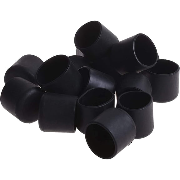 16pcs Black Color Round Table Chair Rubber Leg Tips Caps, 7/8 Inch