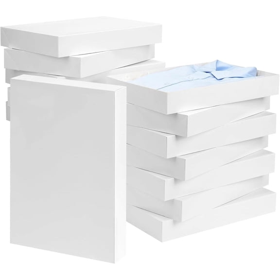 16pcs Boxes with Lids for Presents, White Robe Boxes, for Wrapping Gifts,