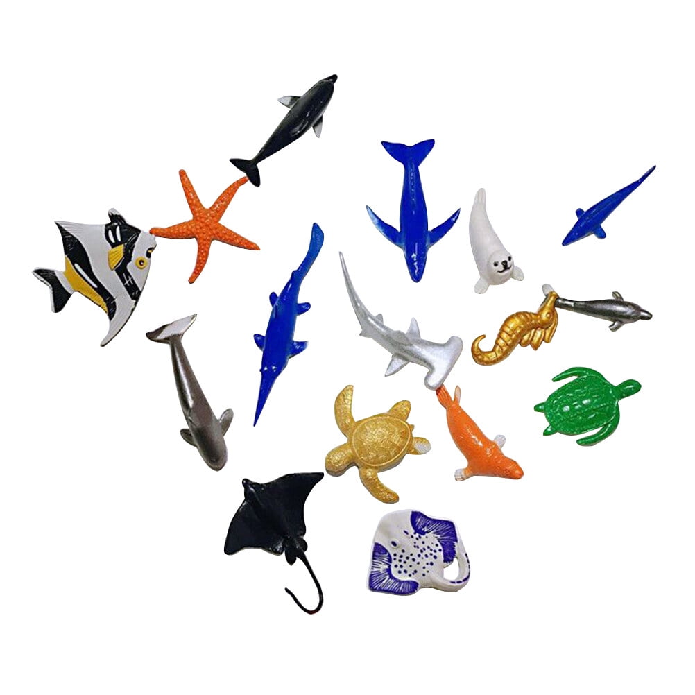 16pcs Children's Educational Toy Simulation Marine Animal Models Sea