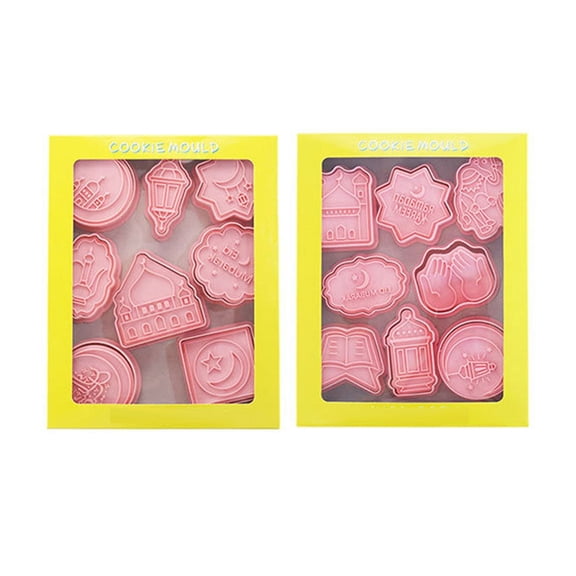 16pcs Elegant Eid Themed Cookie Set Fondant Cookie Stamp Set For Eid Creative Baking Needs
