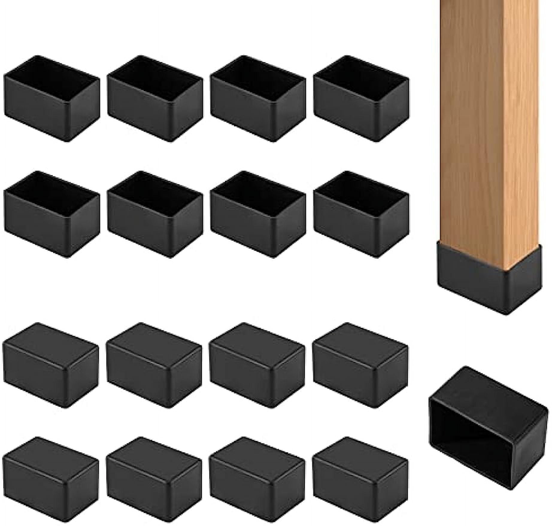 16pcs Furniture Table Chair Leg Foot Cover Caps Rectangle Chair Leg