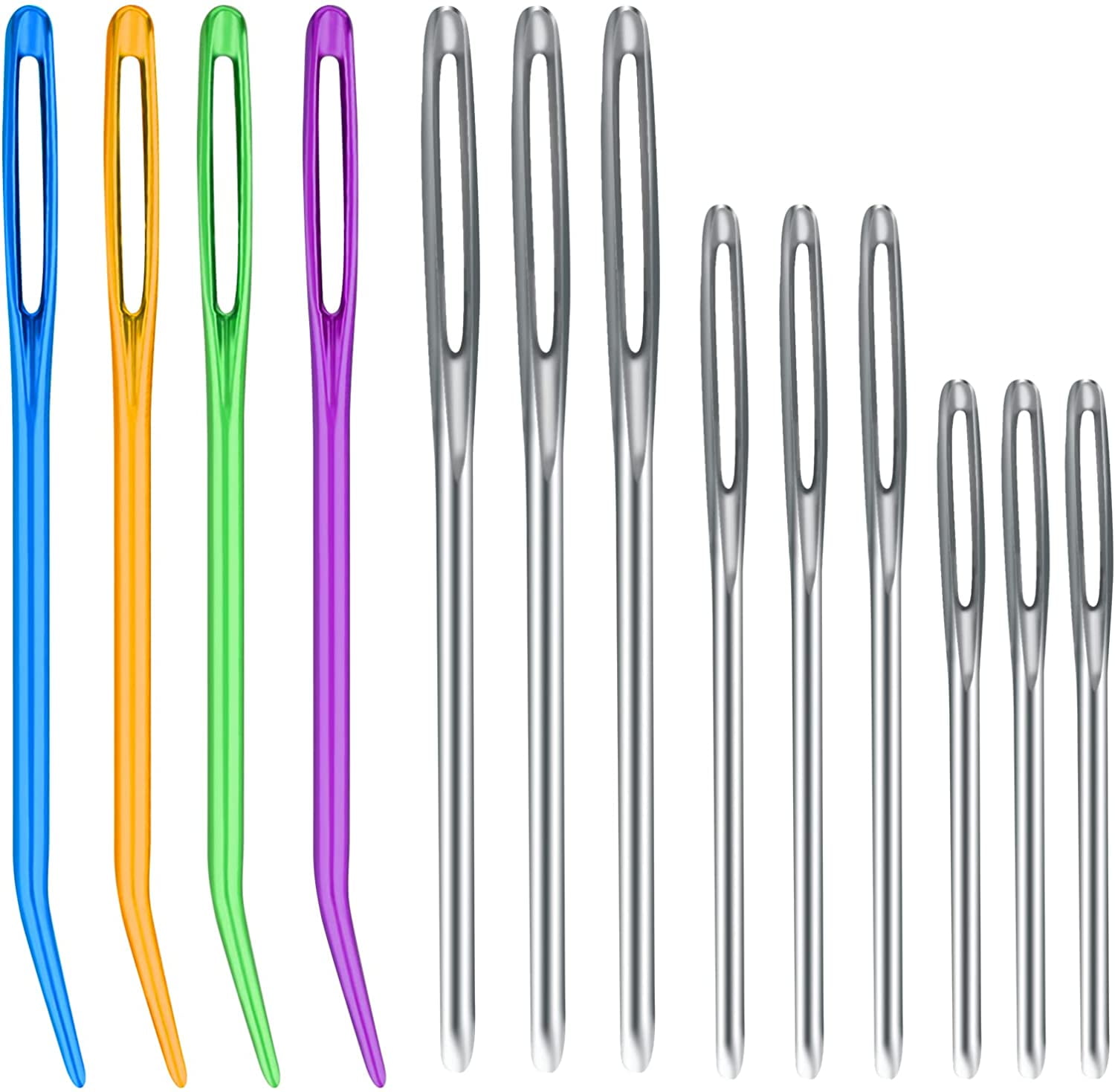 Wholesale Steel Wire Stainless Steel Circular Knitting Needles and Random  Color Plastic Tapestry Needles 
