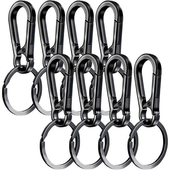 16pcs Metal Keychain Key Ring Keyring Carabiner Clip Keychain Holder Organizer for Home Car Key Finder Wallet Charm Lanyard Hook for Men Women