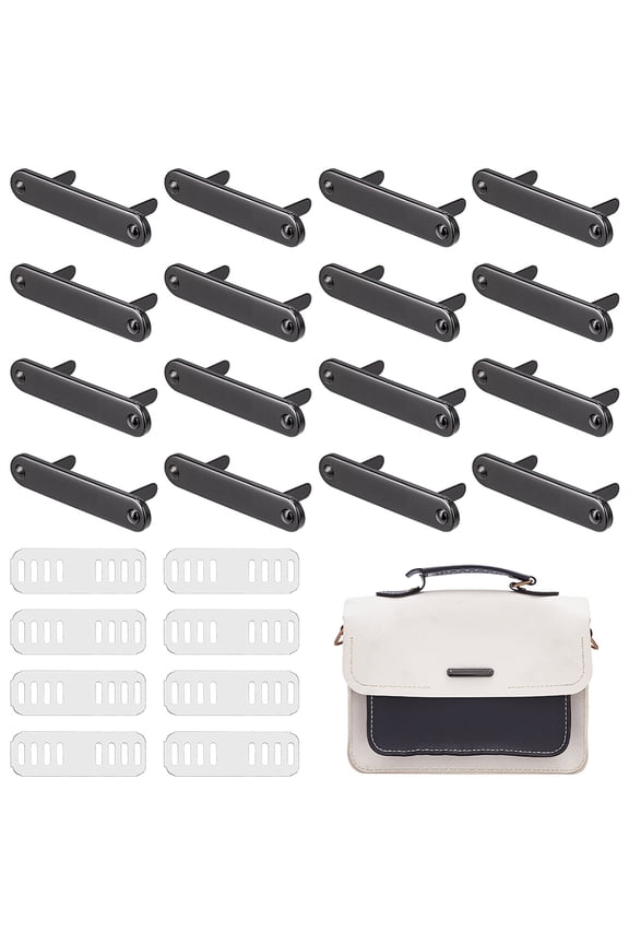 16pcs Metal Labels Rectangle Blank Stamping Tags Metal Engraved Plates Gunmetal 1.87x0.37inch