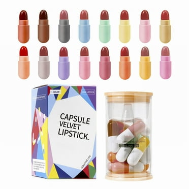 16pcs Mini Lipstick Set Lipsticks 16 Colors Velvet Waterproof Long Wear Lipsticks Ladies Lipstick Set