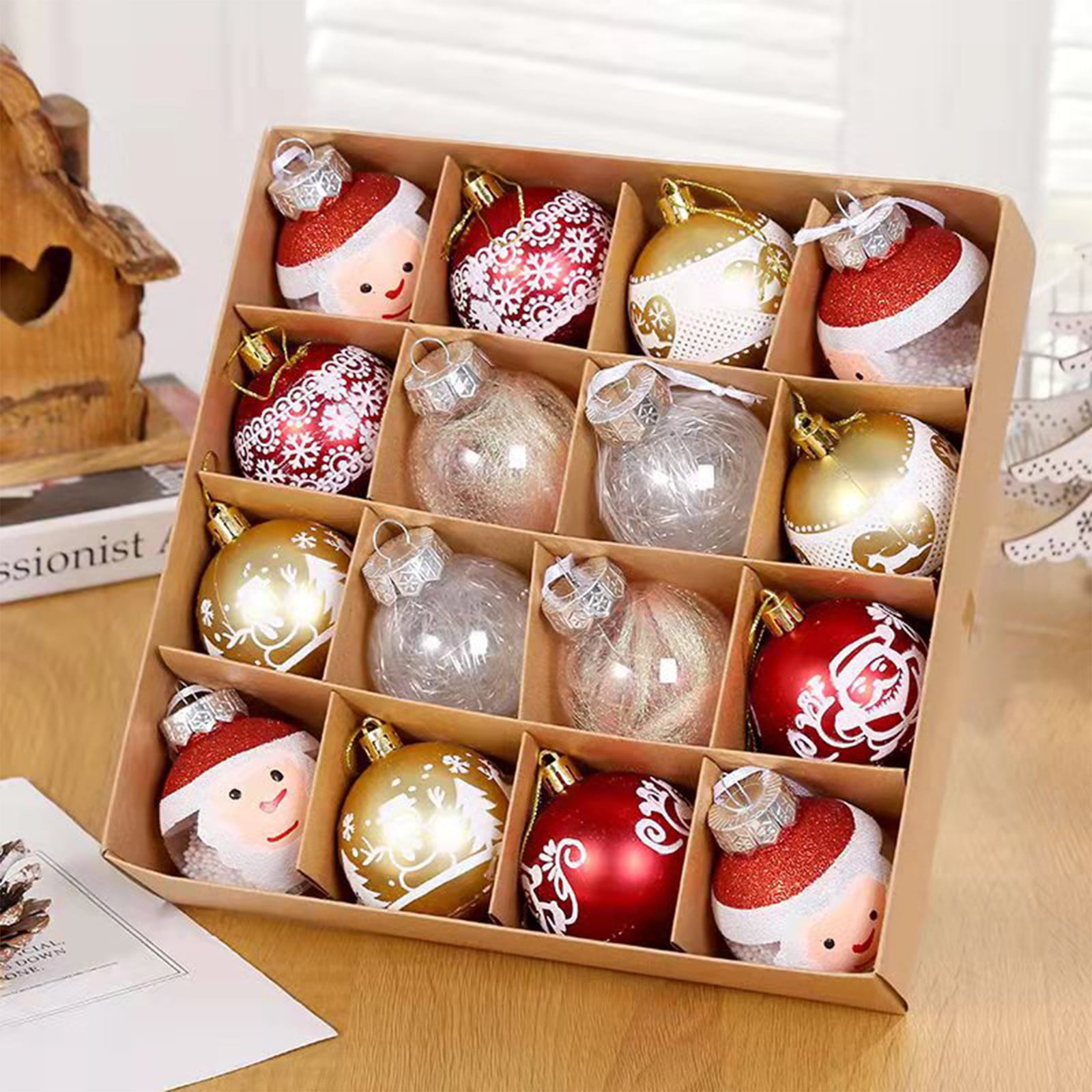 16pcs New Holiday Decorative Colorful Balls for Christmas Tree
