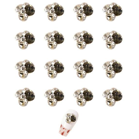 16pcs Popular FlatBack Crystals 8*8MM Glass Crystal Rhinestones For Nail Art Craft 3D Decorations Flat Back Stones Gems-style:style2;