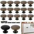 16pcs Retro Knobs Round Mushroom Cupboard Door Pull Knob Zinc