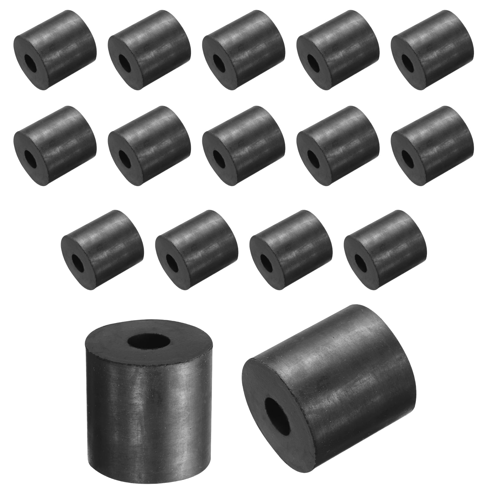 16pcs Rubber Spacers 30mm OD x 10mm ID x 30mm Height Round Anti Vibration Spacer