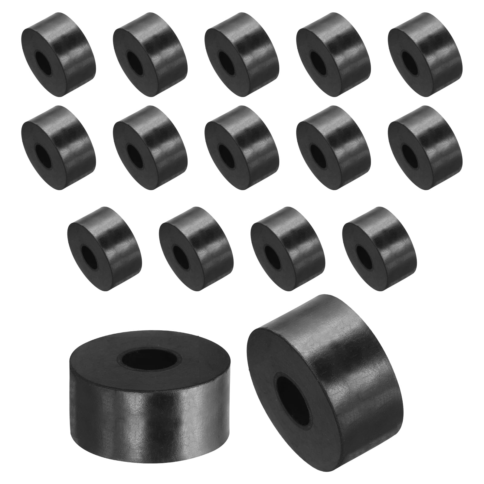 16pcs Rubber Spacers 40mm OD x 12mm ID x 20mm Height Round Anti Vibration Spacer