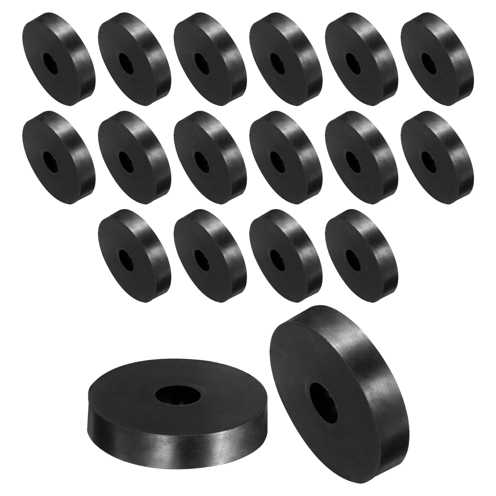 16pcs Rubber Spacers 50mm OD x 12mm ID x 10mm Height Round Anti Vibration Spacer