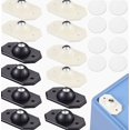 thumbnail image 1 of 16pcs Self- Adhesive Caster Wheels, 360 Degree Swivel Mini Adhesive Wheels Universal Caster Mini Swivel Caster Wheels for Box Bottom Storage Rack DIY Toy Car Bin Storage (White Black), 1 of 4