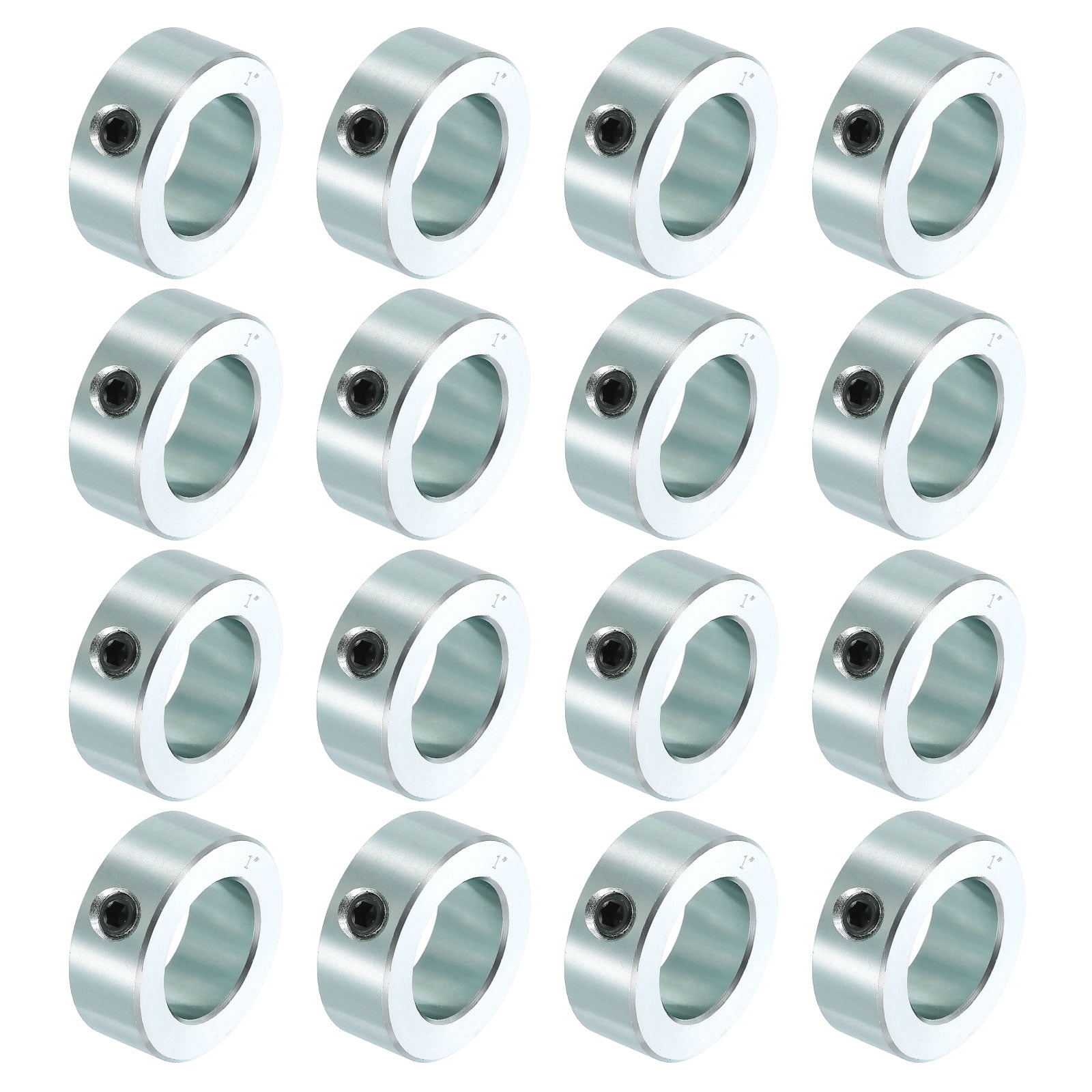 16pcs Set Screw Collars 1" Bore Carbon Steel Shaft Collars, 1-5/8" OD, 5/8" Width Lock Axle Collar Clamp