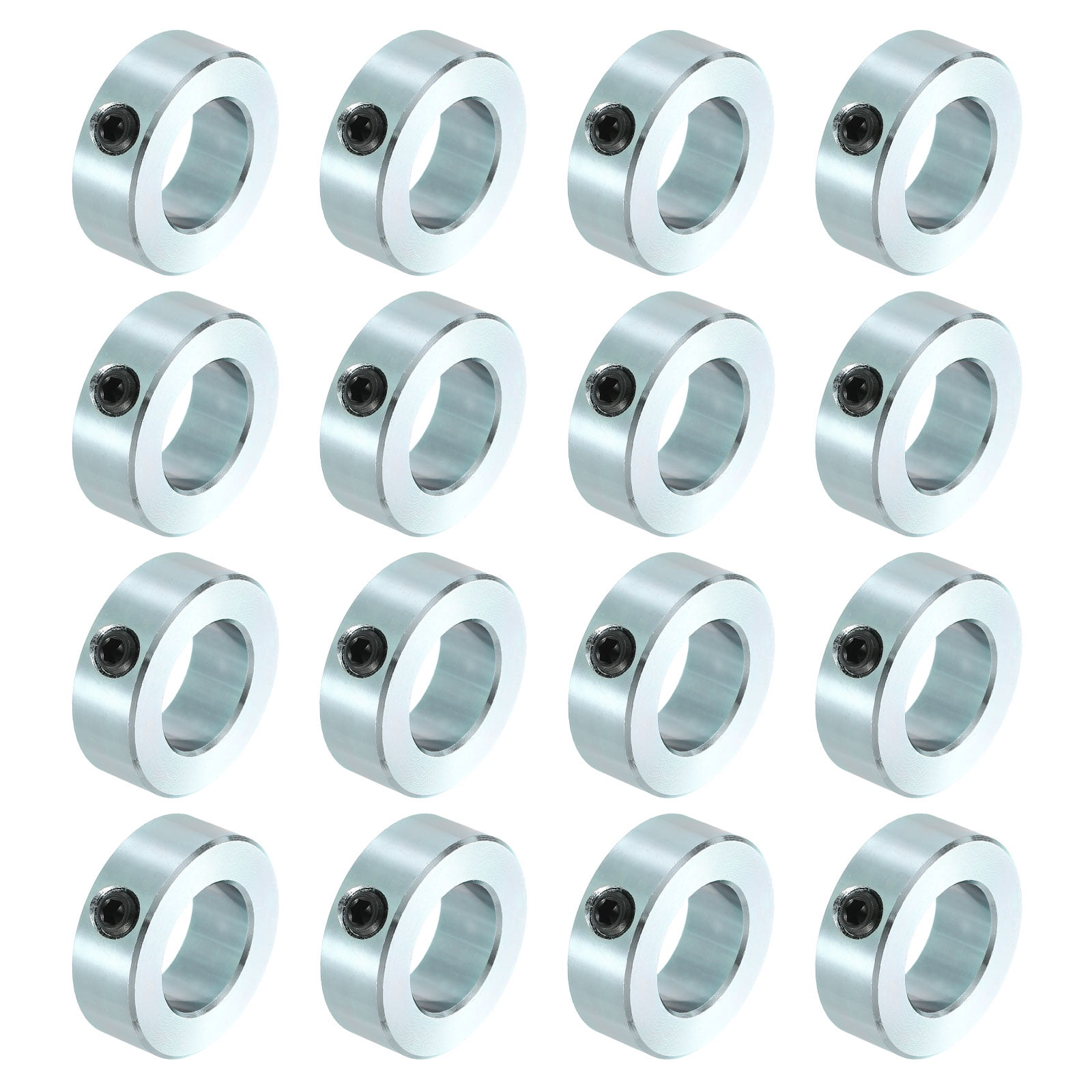 16pcs Set Screw Collars 15/16" Bore Carbon Steel Shaft Collars, 1-5/8" OD, 9/16" Width Lock Axle Collar Clamp