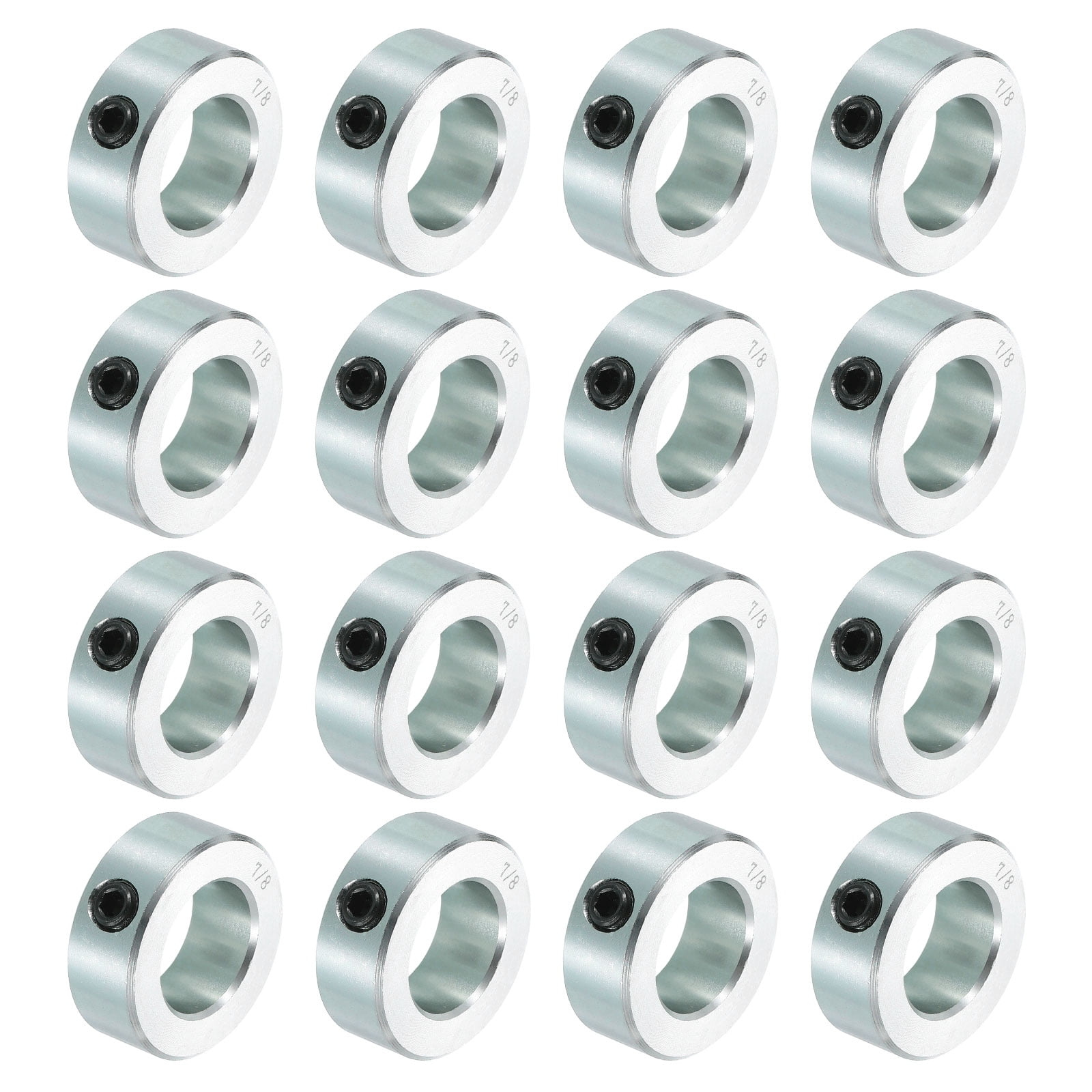 16pcs Set Screw Collars 7/8" Bore Carbon Steel Shaft Collars, 1-1/2" OD, 9/16" Width Lock Axle Collar Clamp