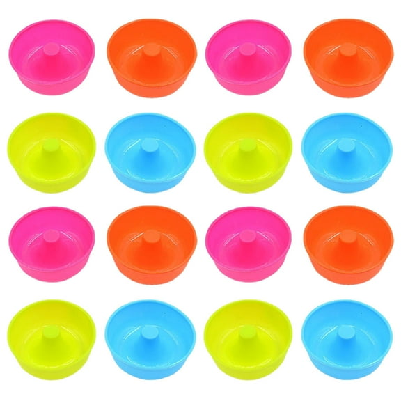 MERRYHAPY 16-Piece Non-Stick Silicone Donut Molds Set for Baking, Easy Release and Dishwasher Safe