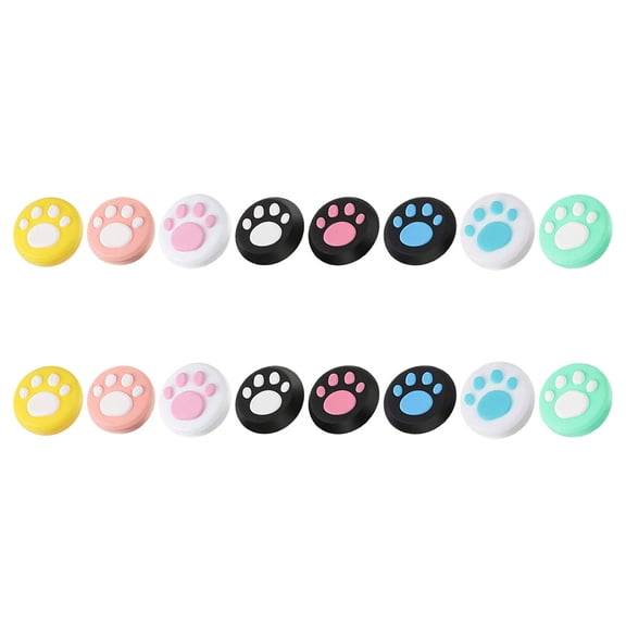 16pcs Silicone Joystick Caps Joystick Protectors Paw Pattern Joystick Covers Compatible with Switch