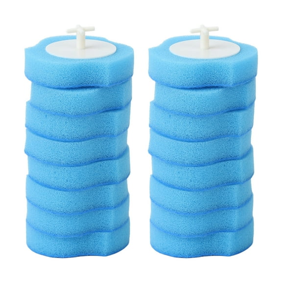 16pcs Toilet Brush Replace Heads Disposable Water Soluble Cleaner Toilet Brush Refills for Bathroom