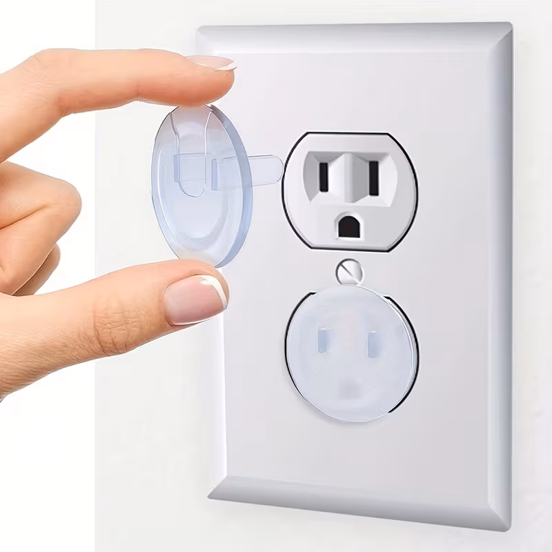 16pcs Transparent Shockproof Socket Covers, 3-Hole Outlet Safety Plugs, Childproof Electrical Protectors for Home, Christmas, Halloween & Thanksgiving