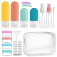 thumbnail image 1 of 16pcs Travel Bottles for Toiletries, EEEkit 3oz/2oz Travel Size Containers, Leak Proof Silicone Toiletry Containers for Shampoo & Liquids, 1 of 7