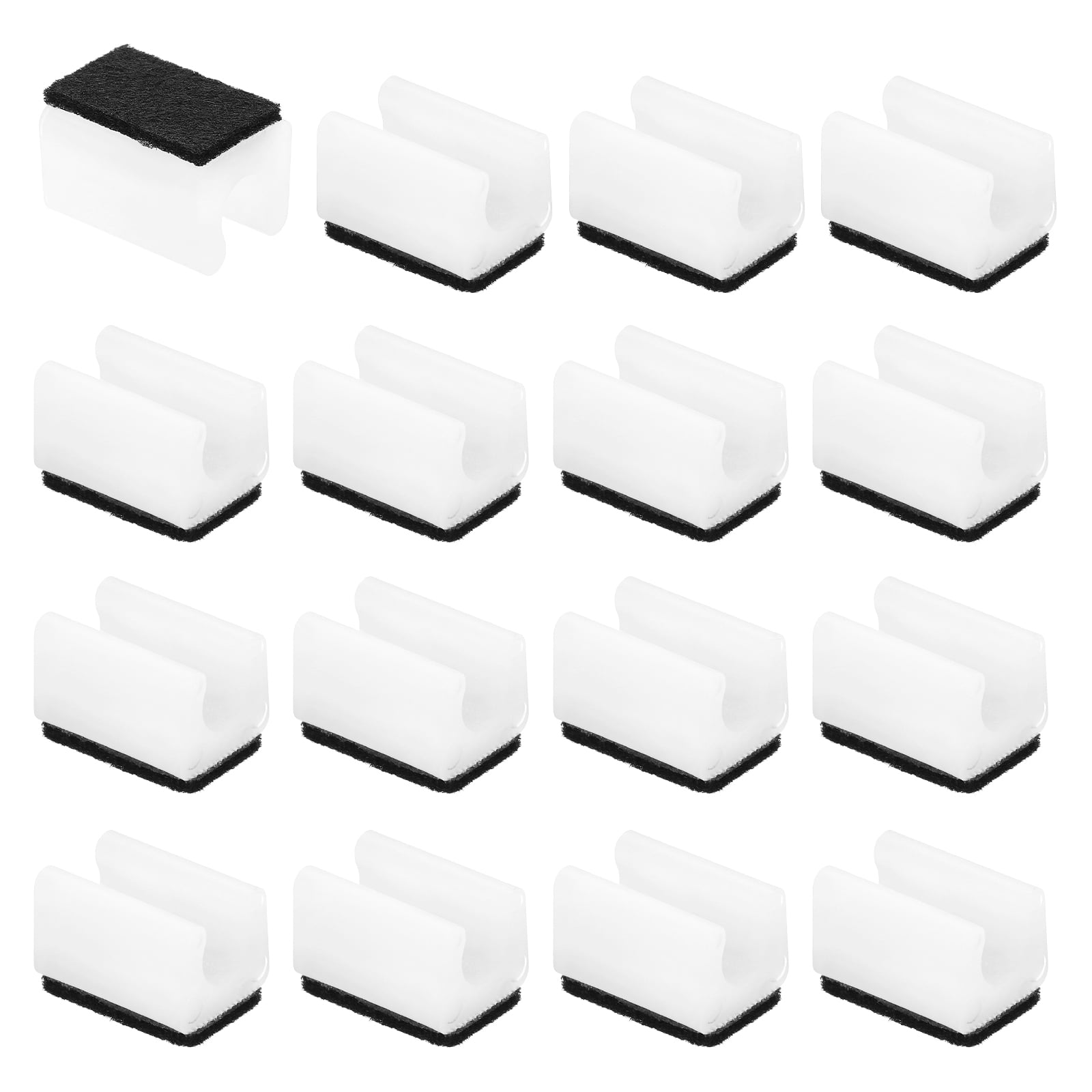PATIKIL 32-Pack U-Shaped Chair Leg Caps – 11mm Round Tube Floor Protectors, Rectangle Rubber Tips, Slide Smoothly On Hardwood Floors – For Chairs, Stools, Cradles, Office Chairs