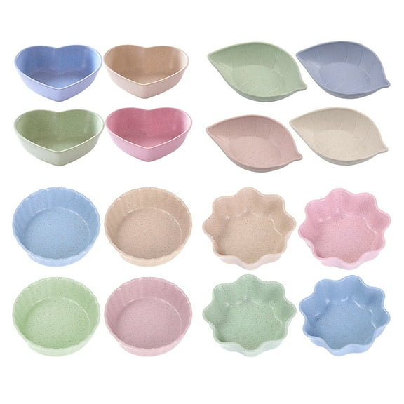 BRIGHTFUFU Saucer Plates Assorted Color Kitchen Utensil Housewarming present 16Pcs 2.7X2.7X0.9In