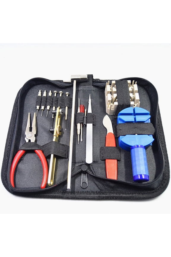16pcs Watch Repair Tool Kit Watch Link Removal Tool Set with Carrying Zipper Bag