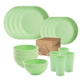 thumbnail image 1 of 16pcs Wheat Straw Dinnerware Set, Unbreakable Plates And Bowls Sets of 4, Plastic Plates Set Reusable for Camping, 1 of 2