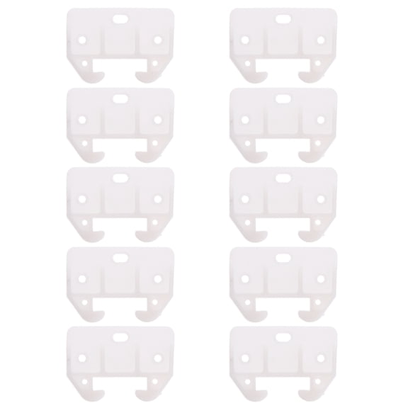 16pcs White Nylon Drawer Slide Guides for Furniture Smooth and Sliding with Large Crab-Shaped Design