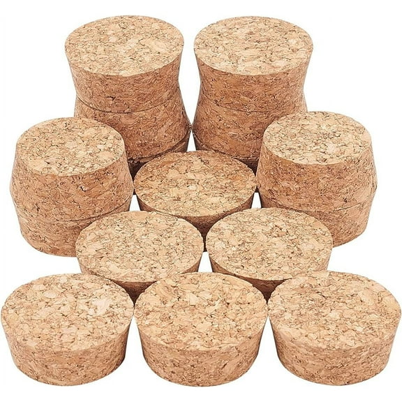16pcs Wooden Tapered Cork Plugs BurlyWood Soft Wood Corks