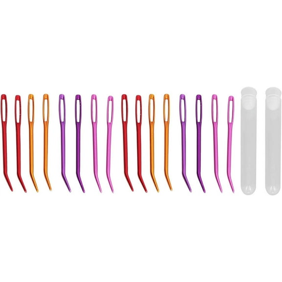 16pcs Yarn Needle Bent Tapestry Needle Large Eye Sewing Needles Knitting Darning Needles Sewing Needles Weaving Needles Safety Weave Crochet with Storage Box for Beading Quilting Crochet