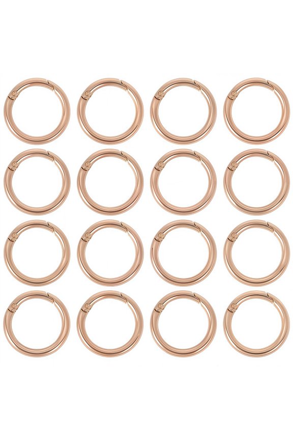 16pcs Zinc Alloy Spring Gate Rings O Rings Golden 7 Gauge 32.5x3.5mm Inner Diameter: 23.5mm