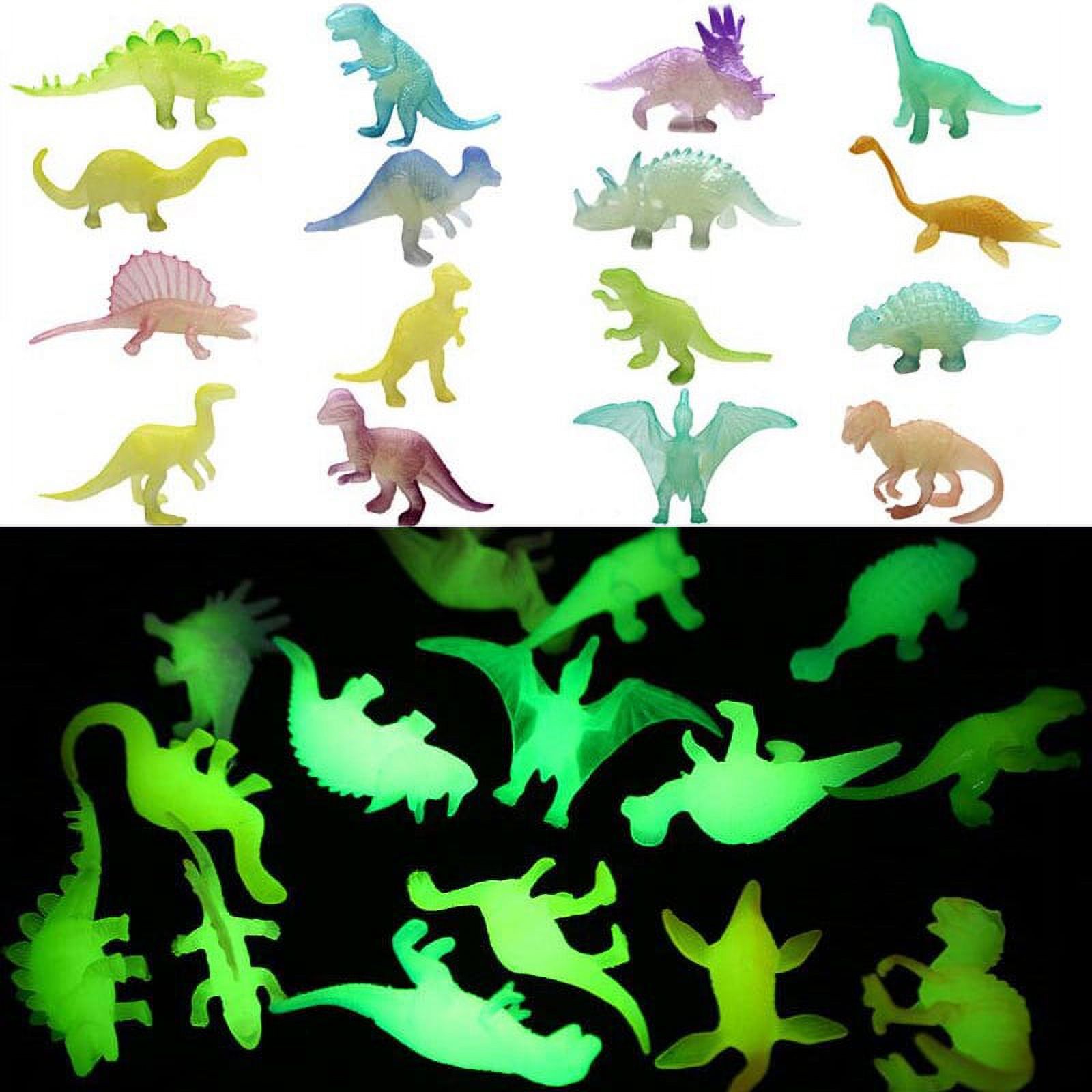 16pcs/set Mini Luminous Jurassic Noctilucent Dinosaur Toys Glow In The Dark Dinosaurs Baby