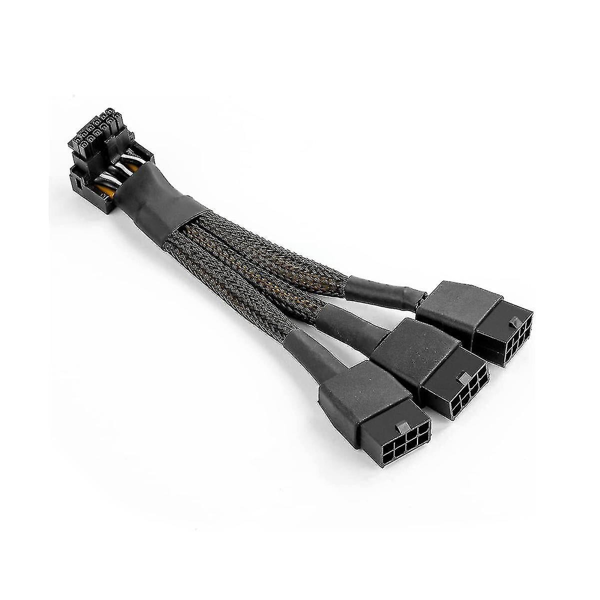 16pin Gpu Cable To 3x 8 Pin Pcie Extension - 16awg Pcie 5.0 Right Angle ...