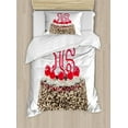 thumbnail image 1 of 16th Birthday Duvet Cover Set Twin Size, Delicious Cake with Burning Candlestick and Cherry Yummy Tasty Dessert Image, Decorative 2 Piece Bedding Set with 1 Pillow Sham, Multicolor, by Ambesonne, 1 of 3