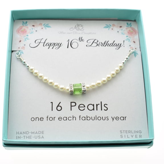 16th Birthday Gift. Birthstone Necklace. Sweet 16 Birthday Gifts for Her. Sixteenth Birthday Gift. August