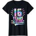 thumbnail image 1 of 16th Birthday Gift Idea Tie-Dye 16 Year Of Being Awesome T-Shirt, 1 of 3