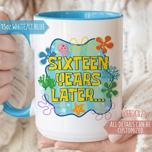 16th Birthday Gift Personalized Birthday Coffee Mug Custom 16th Birthday Cup Sixteen Birth